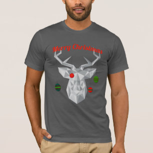 Geometric Christmas reindeer Men's t-shirt