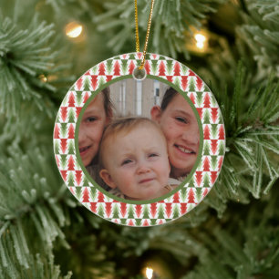 Geometric Christmas Tree Grove Ceramic Tree Decoration