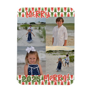 Geometric Christmas Tree Grove Magnet