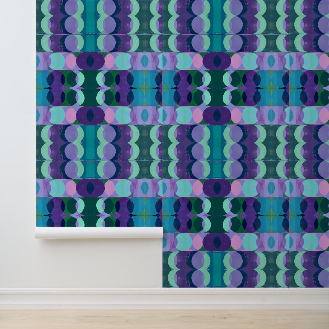 Geometric Circle Art in Cool Tones Wallpaper (Application)