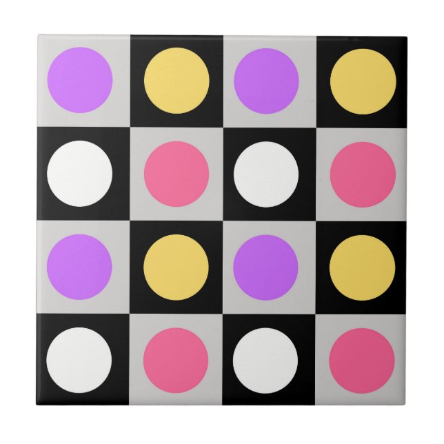 Geometric Circle Dots Pattern Tile (Front)