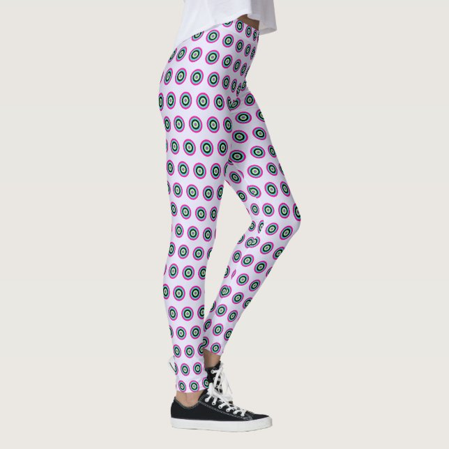 Geometric Circle Leggings – Stylish Activewear  (Right)