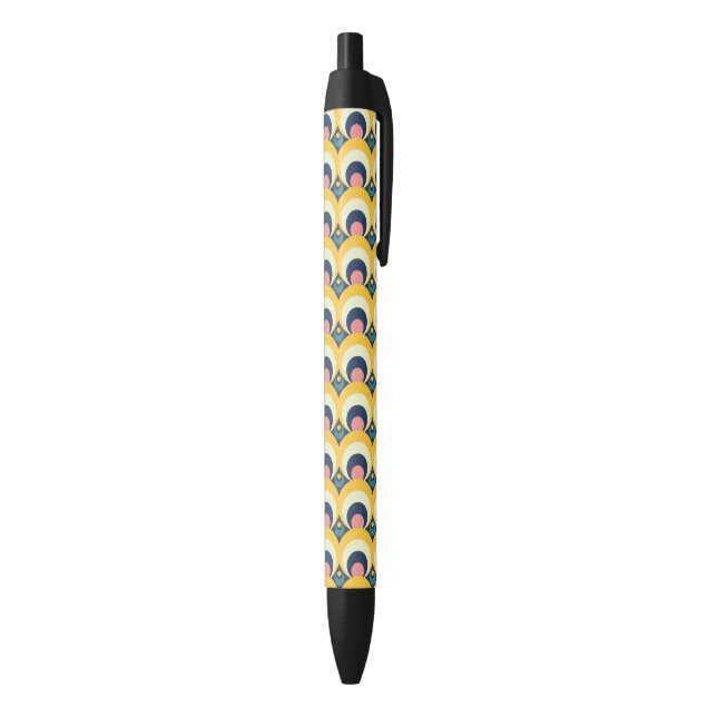 Geometric Circle Pattern Black Ink Pen (Bottom (Vertical))