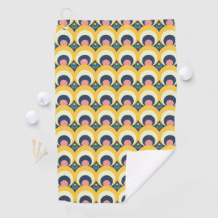 Geometric Circle Pattern Golf Towel