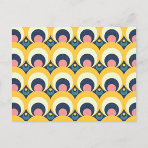 Geometric Circle Pattern Holiday Postcard