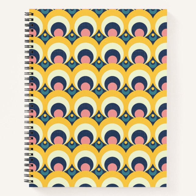 Geometric Circle Pattern Notebook (Front)