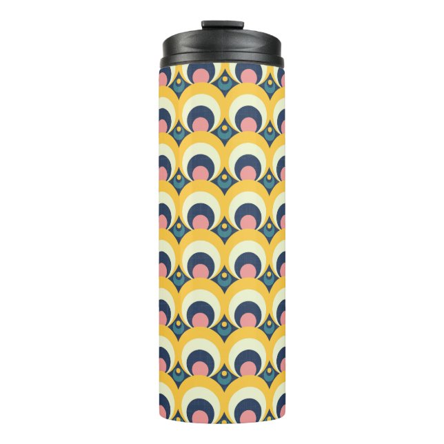 Geometric Circle Pattern Thermal Tumbler (Front)