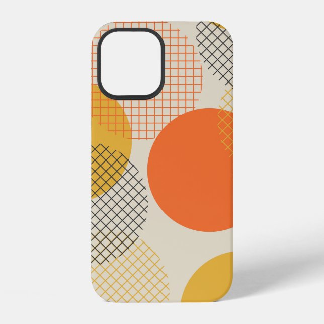 Geometric circle seamless pattern iPhone case (Back)