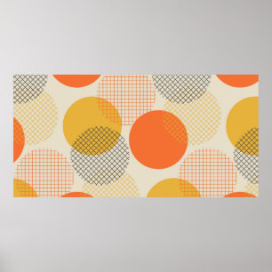 Geometric circle seamless pattern poster