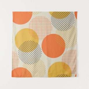 Geometric circle seamless pattern tapestry