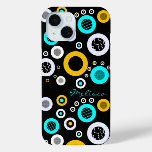 Geometric circles abstract iPhone 15 case