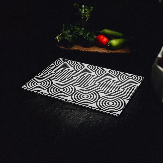 Geometric Circles and Squares  Cutting Board (Chopping Board)
