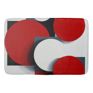 🔴 Geometric Circles Modern Bathroom Accent 🔴 Bath Mat