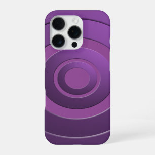Geometric Circles Modern Purple with any Initials iPhone 16 Pro Case