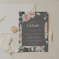 Geometric Classic Floral Let's Celebrate Party