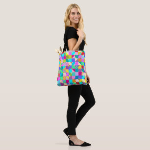 Geometric Colorful Abstract Design, Graphic Tote Bag