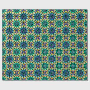 Geometric Colorful Shapes Mandala Wrapping Paper