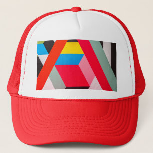 geometric colors trucker hat
