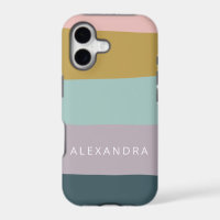 Geometric Colour Block Pastel Colours Personalised