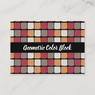 Geometric Colour Block Pattern Business Card