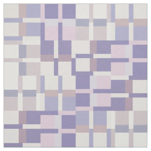 Geometric Colour Block Pattern - Purple and Latte Fabric