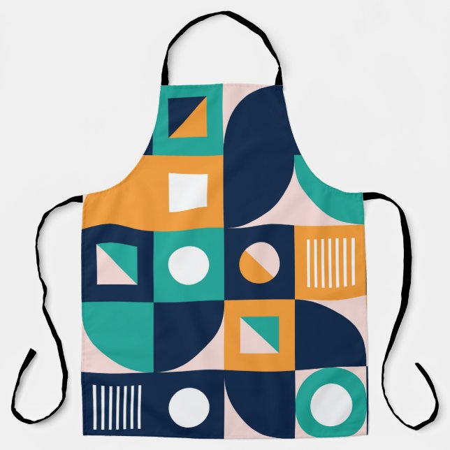 Geometric colour composition template with abstrac apron (Front)