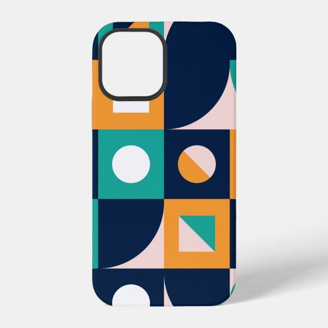 Geometric colour composition template with abstrac iPhone case (Back)
