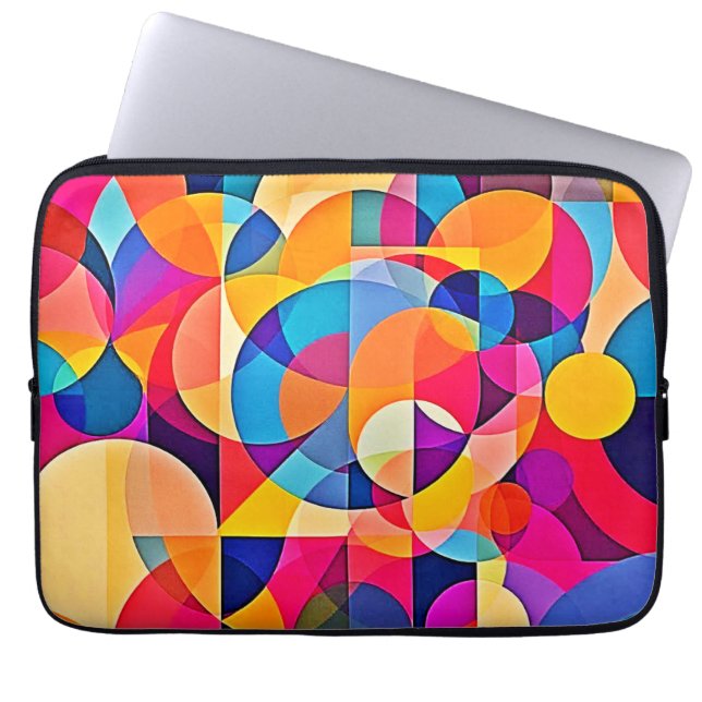  Geometric Colour Emotion Laptop Sleeve (Front)