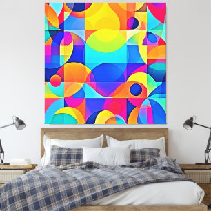 Geometric Colour Symphony Canvas Print