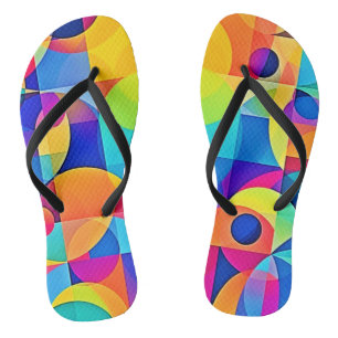 Geometric Colour Symphony Jandals