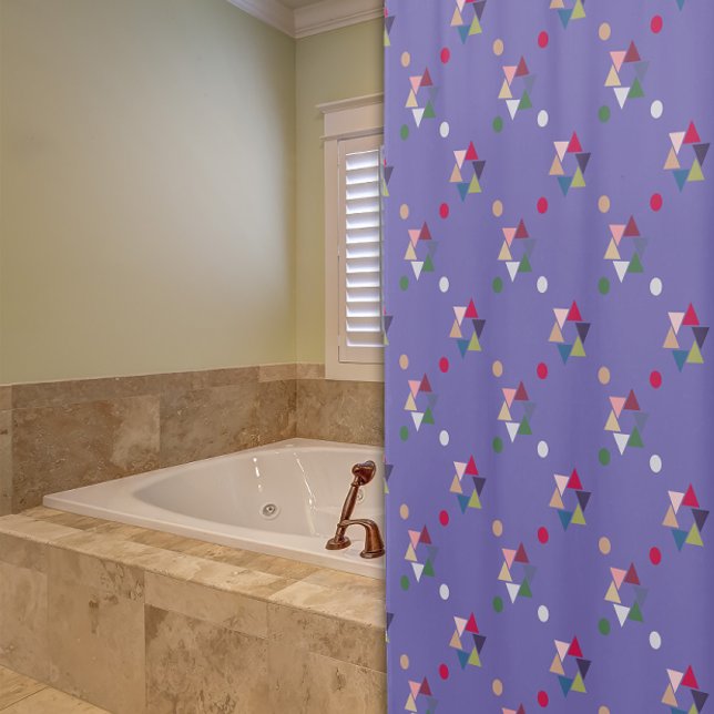 Geometric coloured pattern lavender Shower Curtain (Creator Uploaded)