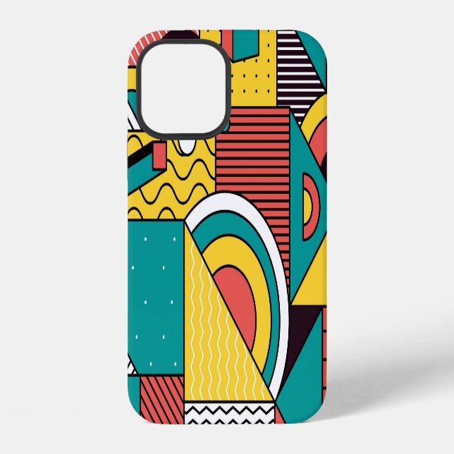 Geometric colourful: abstract pattern. iPhone case (Back)