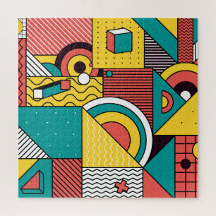 Geometric colourful: abstract pattern. jigsaw puzzle