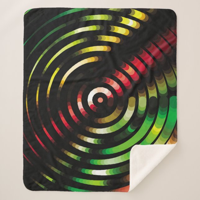 Geometric colourful background. Abstract halftone  Sherpa Blanket (Front)