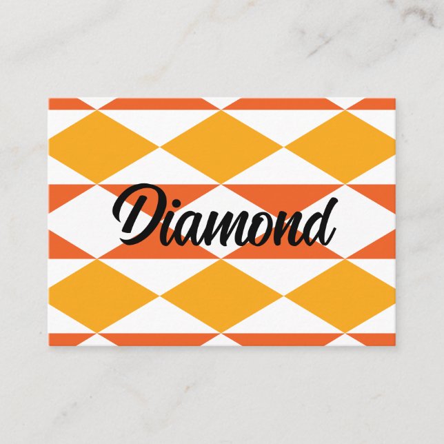 Geometric Colourful Diamond Modern Geometric  Business Card (Front)