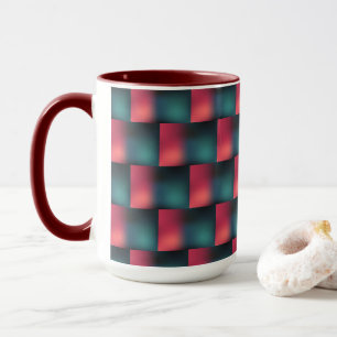 Geometric Colourful Pretty Ocean-Blue Pink Orange Mug