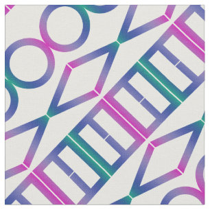 Geometric Colourful Reflective Love Fabric