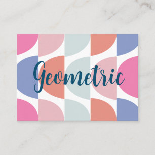 Geometric Colourful Semi Circle Geometric  Business Card