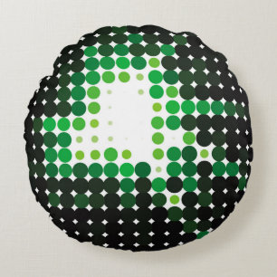 Geometric colourful vintage background. Abstract h Round Cushion