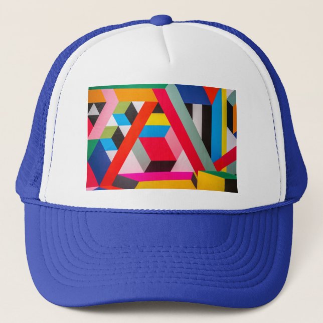 geometric colours trucker hat (Front)