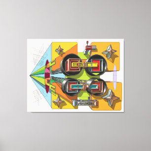 Geometric Convergence: A Portal to the Infinite Canvas Print
