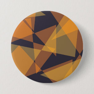 Geometric, cool, trendy, modern, simple triangles 7.5 cm round badge