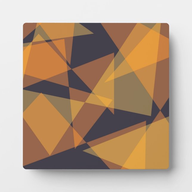 Geometric, cool, trendy, modern, simple triangles plaque (Front)