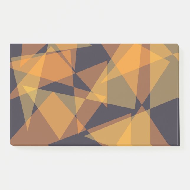 Geometric, cool, trendy, modern, simple triangles post-it notes (Front)