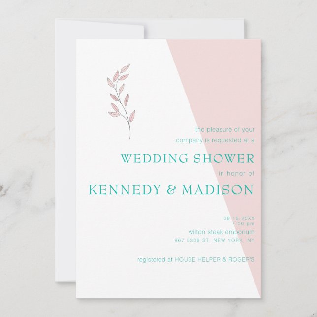 Geometric Coral Remarkable Budget Invitation (Front)