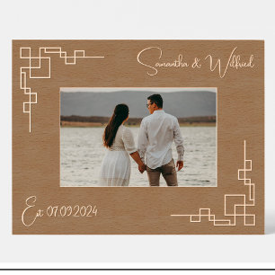 Geometric Couple Custom Wood Picture Frames 
