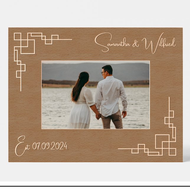 Geometric Couple Custom Wood Picture Frames  (Creator Uploaded)