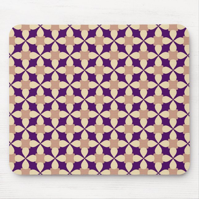 Geometric Cross Pattern  Mouse Pad (Front)