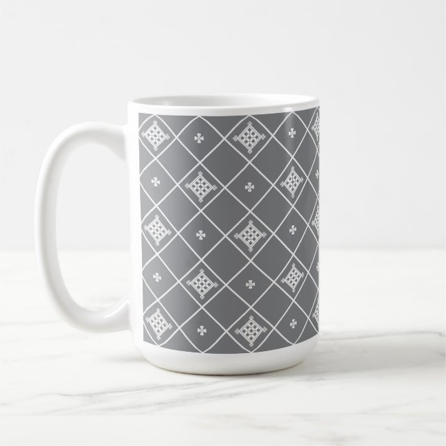 Geometric cross pendant coffee mug (Left)