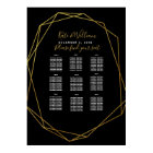 geometric crystal black Table plan party/wedding